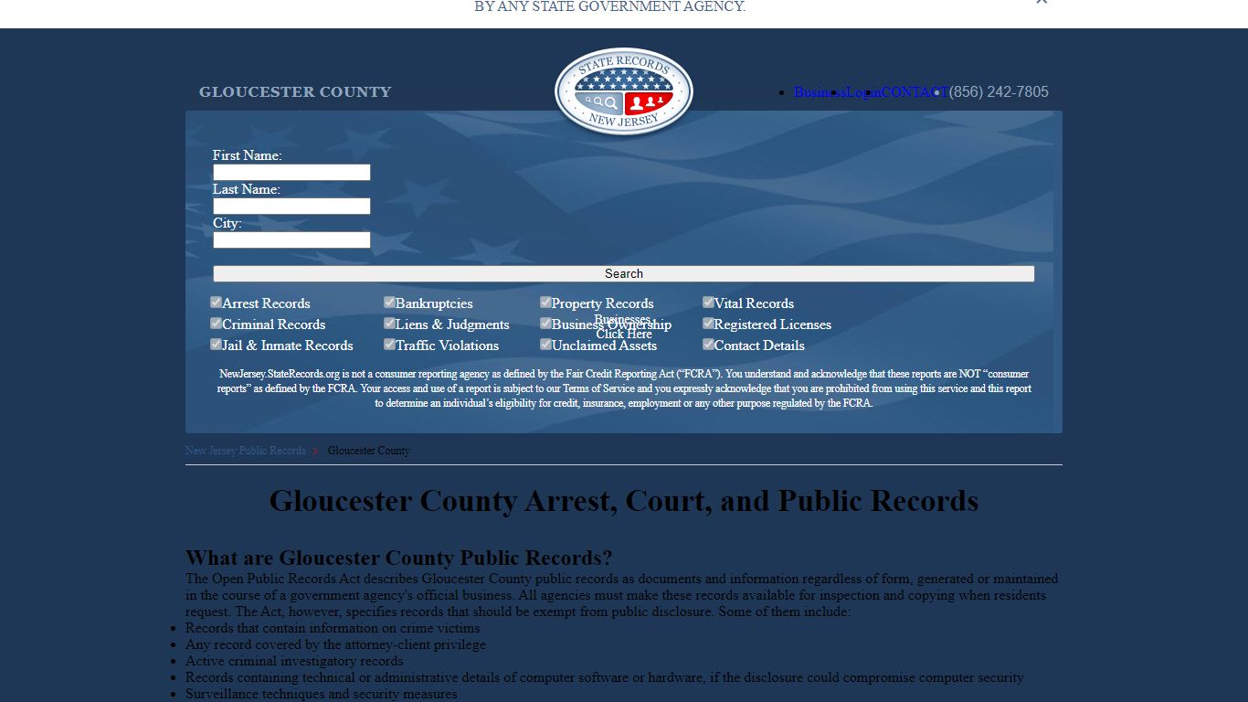 Gloucester County Arrest, Court, and Public Records